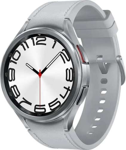 Смарт-часы Samsung Galaxy Watch 6 Classic LTE 47мм,  1.5",  серебристый/серебристый [sm-r965fzsacau]
